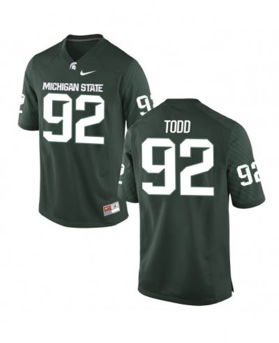 Men's DeAri Todd Michigan State Spartans #92 Nike NCAA Green Authentic College Stitched Football Jersey IG50Z72CP